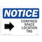 Signmission OSHA Sign, Confined Space Location Tag With Symbol, 10in X 7in Rigid Plastic, 10" W, 7" H, Landscape OS-NS-P-710-L-10784 - alternate 1